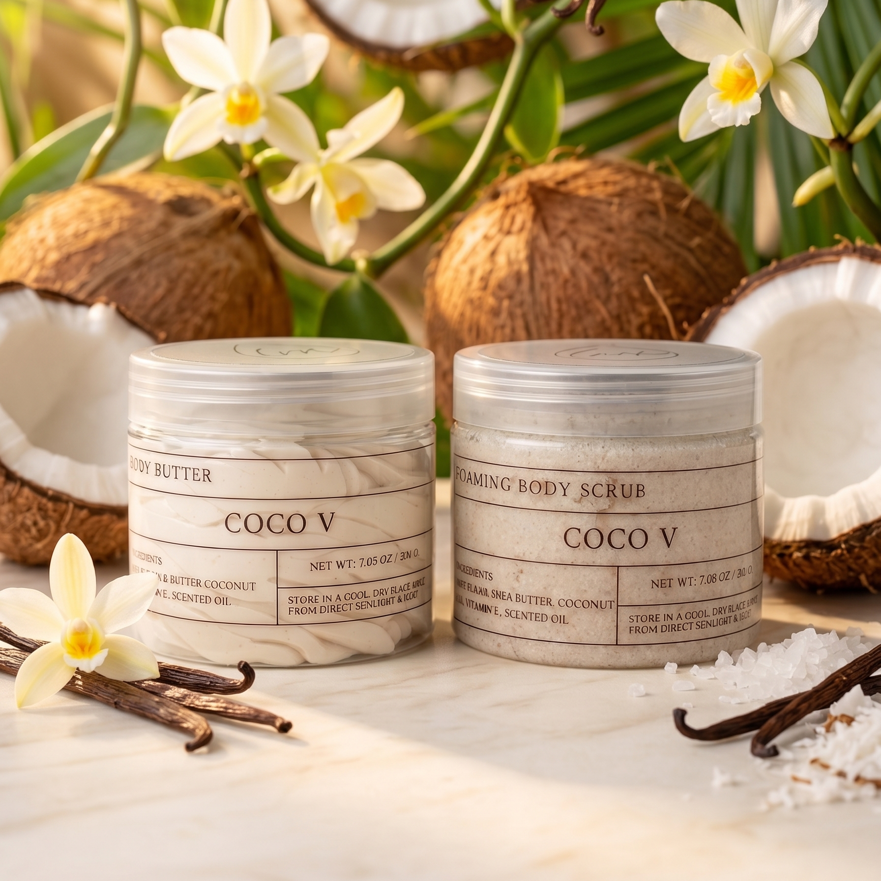 COCO V Couple — Foaming Body Scrub & Body Butter Bundle