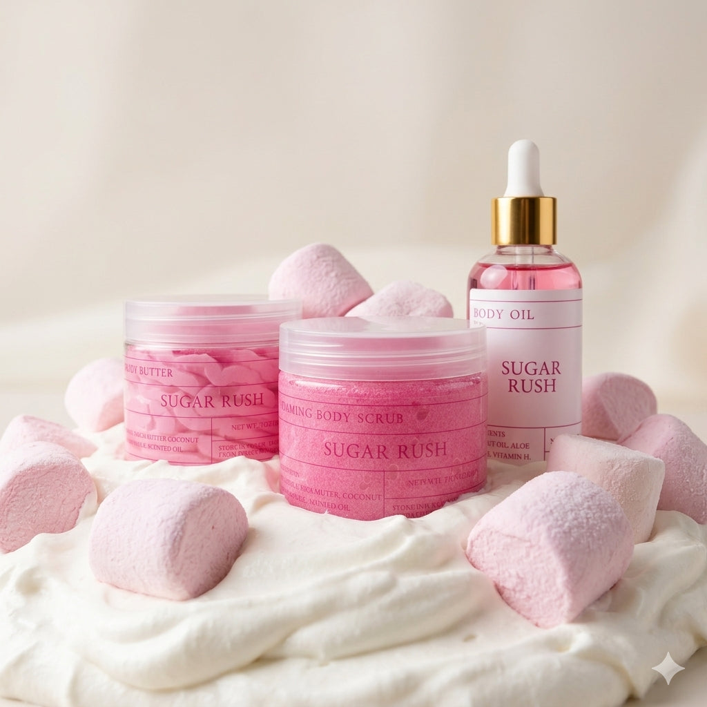 Sugar Rush Full Ritual Bundle — Scrub, Body Butter & Body Oil